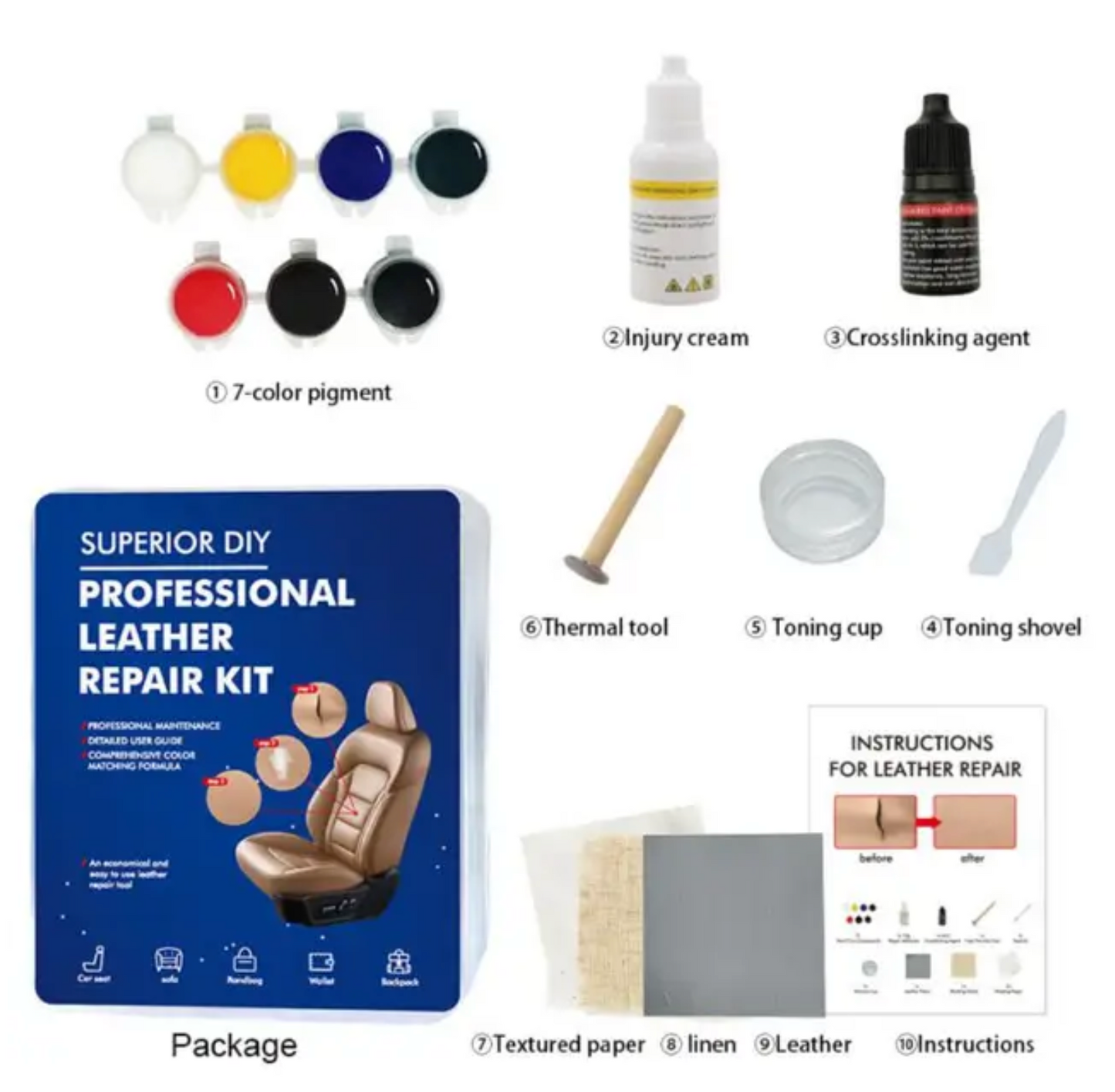 All-In-One Leather Repair Kit